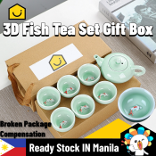 Fish Tea Set Gift Box - Complete Porcelain Set