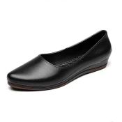 G.S Women's Black Rubber Office Shoes with TPR Sole