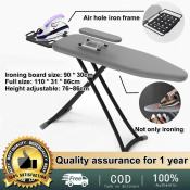 Ironing board Newly upgraded 6 gear adjustable standing seated storage large size portable iron board ironing board with stand110 * 31 * 86cm