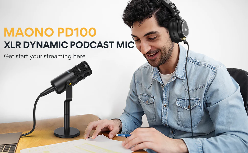 Micrófono Maono PD100U Cardioide Dinámico USB para Podcast - Profoto