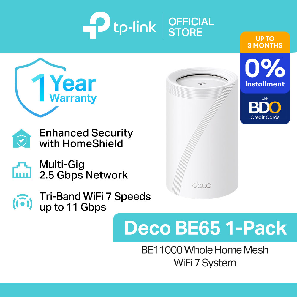 TP-Link Official Store / Deco BE65 BE11000 / 2.4GHz, 5GHz and 6GHz Tri-Band Whole Home Mesh Smart Access Point WiFi 7 Router - Image 3
