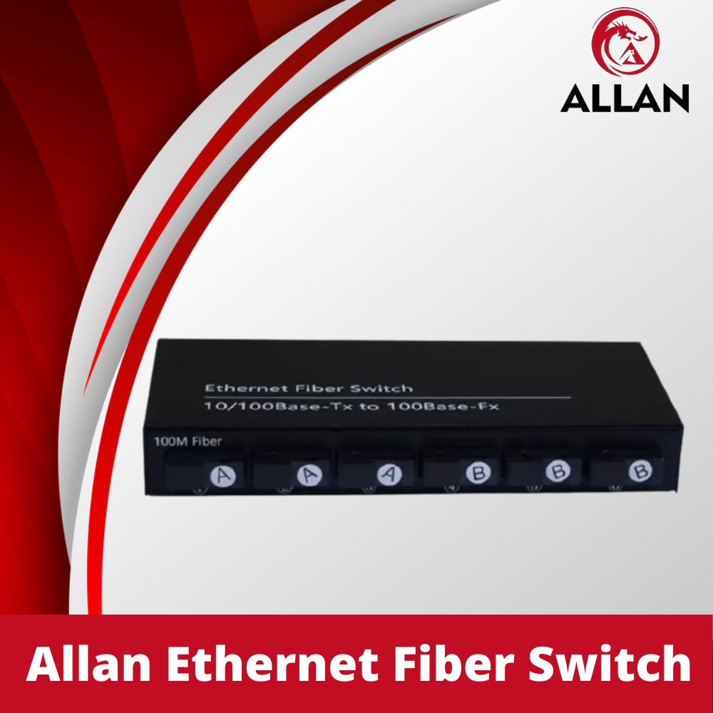 Allan Fiber Switch with 6 Fiber Port and Ethernet