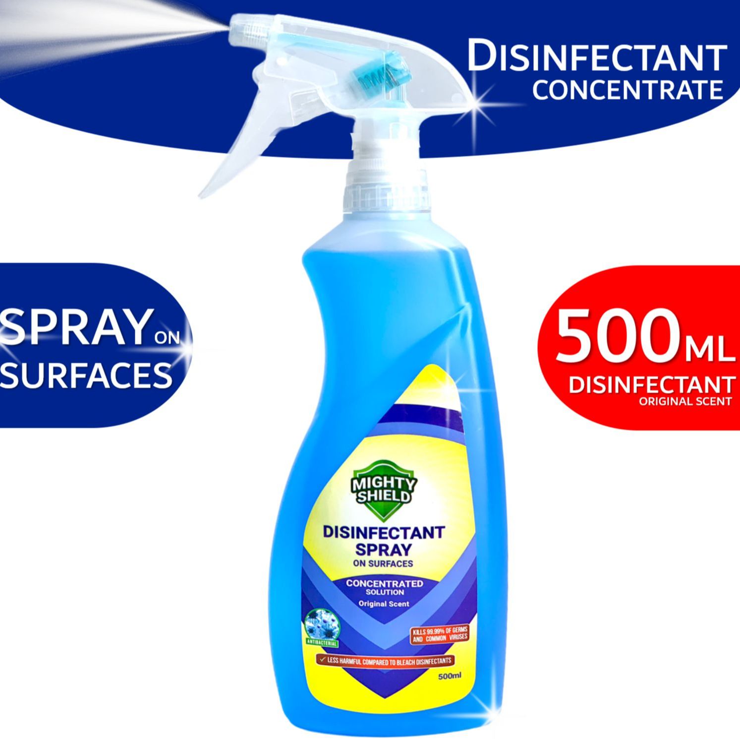 Mighty Glass Cleaner Antibacterial 500ml with SPRAY - GLASS