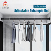 Ziinlife Adjustable Shower Rod - No Punching, Stainless Steel