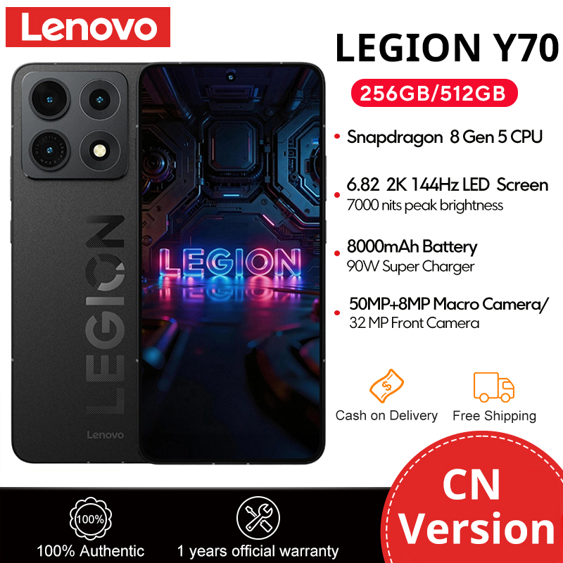 Lenovo Legion Y70 2026 5G Flagship Gaming Phone 6.82-inch Screen, Snapdragon 8 Gen 5, 50MP Camera, 8000mAh Large Battery, 90W Fast Charging Chinese version