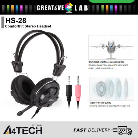 A4Tech Streo Headset with Mic HS-28  HS-28