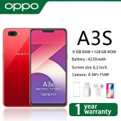 OPPO A3S 6GB+128GB Smartphone, 6.7" Full Screen