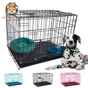 Foldable Pet Cage with Poop Tray, ideal for dogs and cats