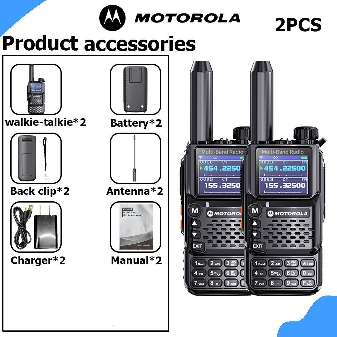 Motorola X10Plus two way radio walkie talkie long range 20KM 15Watt high-capacity 9800mAH 199 Channels - Image 2