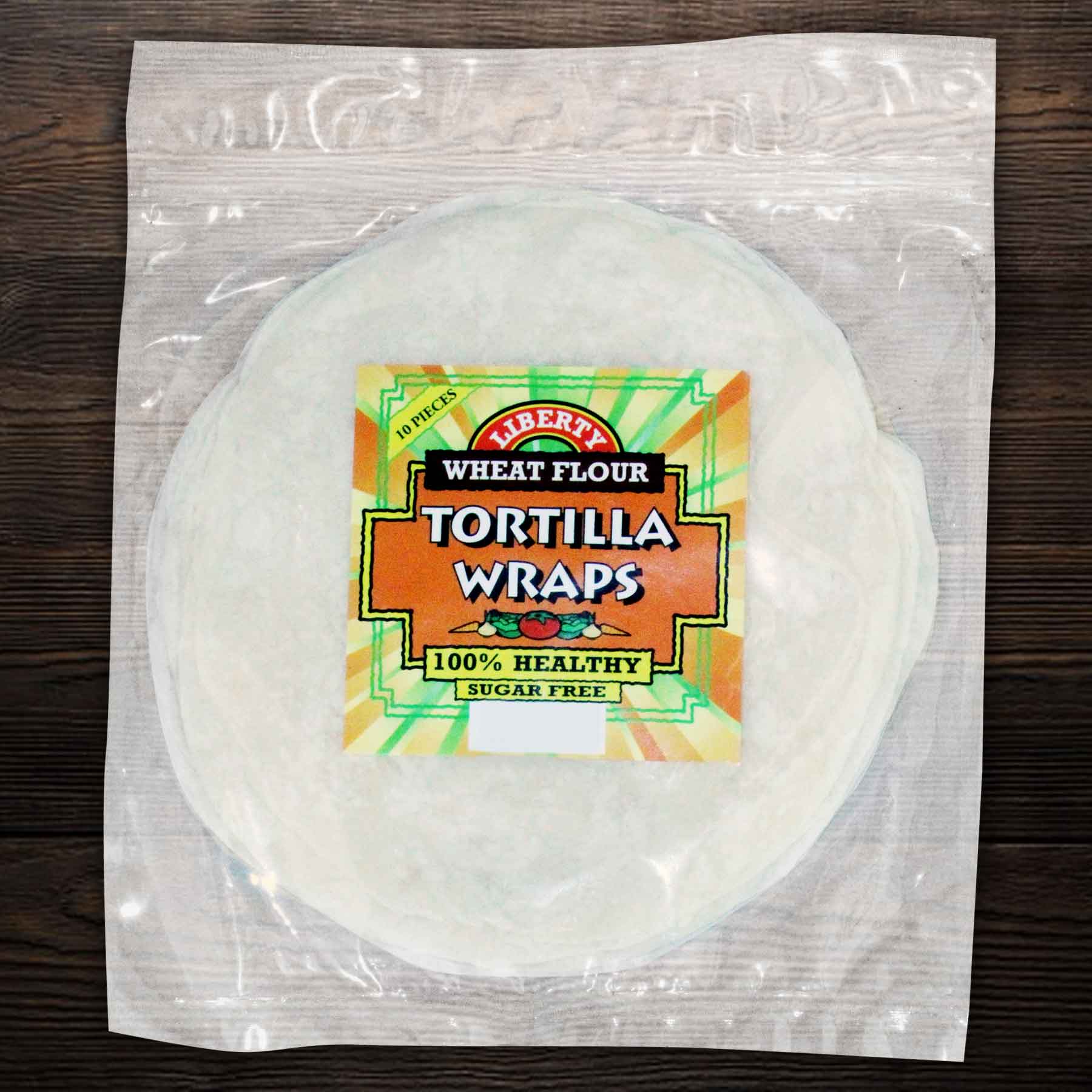 Tortilla Wraps 7 inches Diameter Liberty Flour Tortilla Wrap for Wholesale Pita Bread Breads Shawarma 10pcs per pack Red Continental - 1 Pack