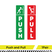 NL Pull and Push Sticker Sign 2.1x8.1inches