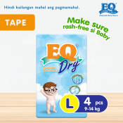 EQ Dry Mini Pack Large  - 4 pcs x 1 pack  - Tape Diapers