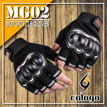 Motorcycle Gloves - Half Finger, Protective Gears (Brand: N/A)