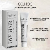 EELHOE Smoky Gray Hair Dye Cream, 100ml Long-Lasting