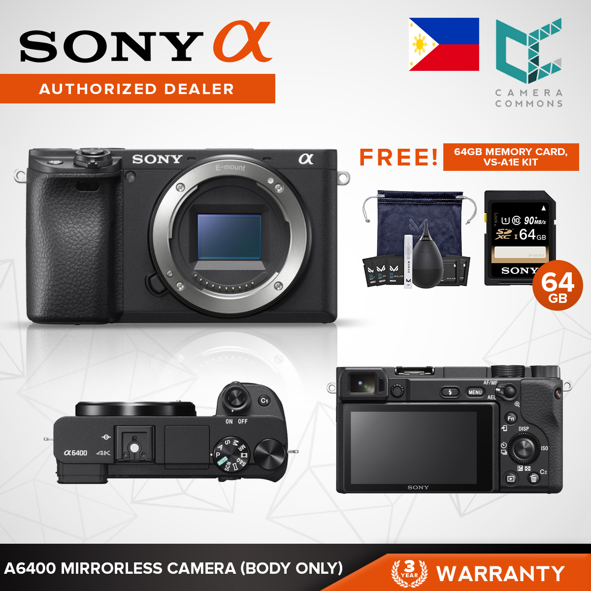 Sony Alpha a6400 Mirrorless Digital Camera with 16-50mm Lens ILCE