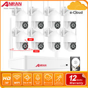 ANRAN Wireless CCTV Security System with 8 WiFi Cameras