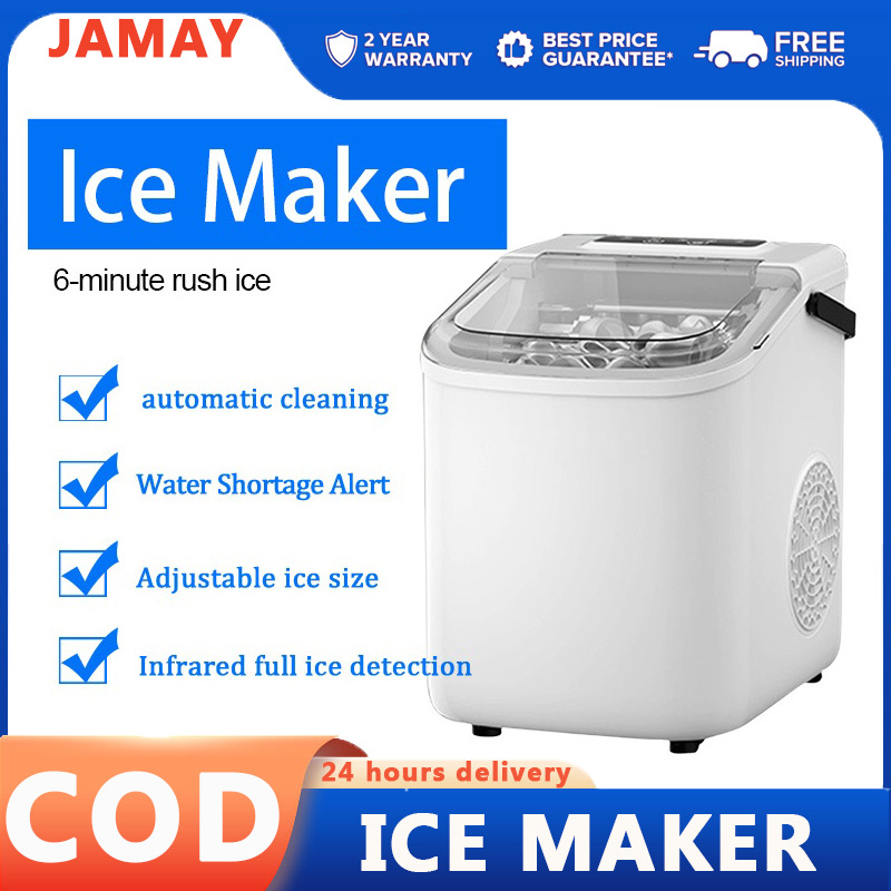 Electric Commercial And Household Automatic Smart Ice Maker Machine Fast Ice Making Machine 112W 1.1L Portable Household Intelligent