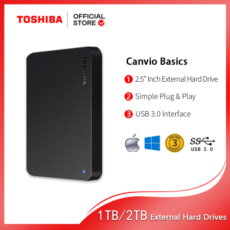 Toshiba External Hard Drives 1TB/2TB USB 3.0 Portable