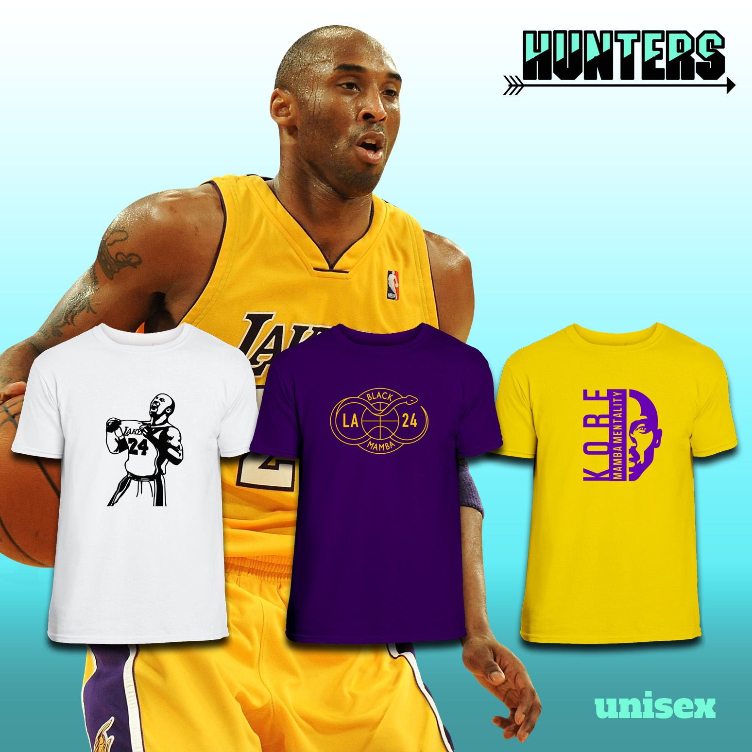 Kobe Bryant Black Mamba 8 24 Lakers V-Neck T-Shirt – ROMANER STORE