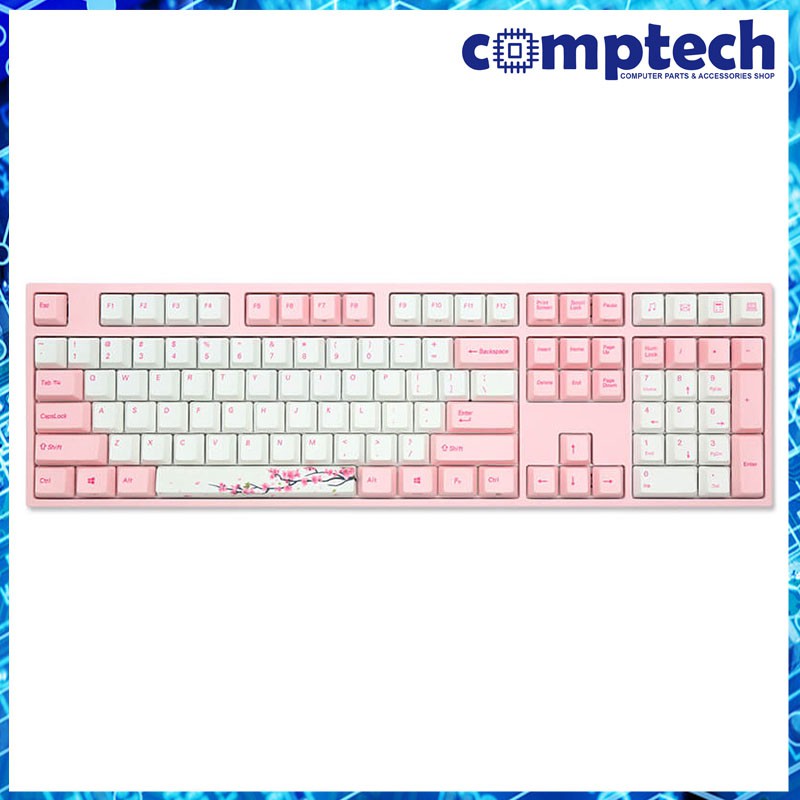 varmilo va108m sakura pink led dye sub pbt mechanical keyboard