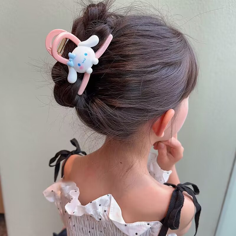 Sanrio Caddy Cat Hair Clip Sweet Girl Hair Accessories Same Grab Clip Butterfly Cartoon Hair Accessories,Temu