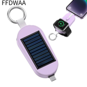 FFDWAA Mini Solar Power Bank Keychain Charger, 3000mAh