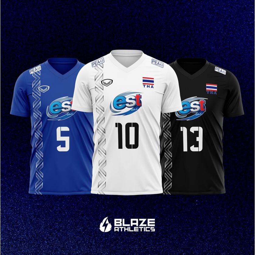 Customizable Thailand Volleyball Team Jersey Shirt Tee