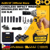 KEELAT Cordless Impact Wrench - Powerful Electric Drill Tool