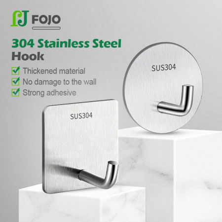 Waterproof Stainless Steel Adhesive Hooks - FOJO