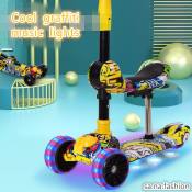 Dynamic Music Scooter for Girls and Boys, Adjustable Height