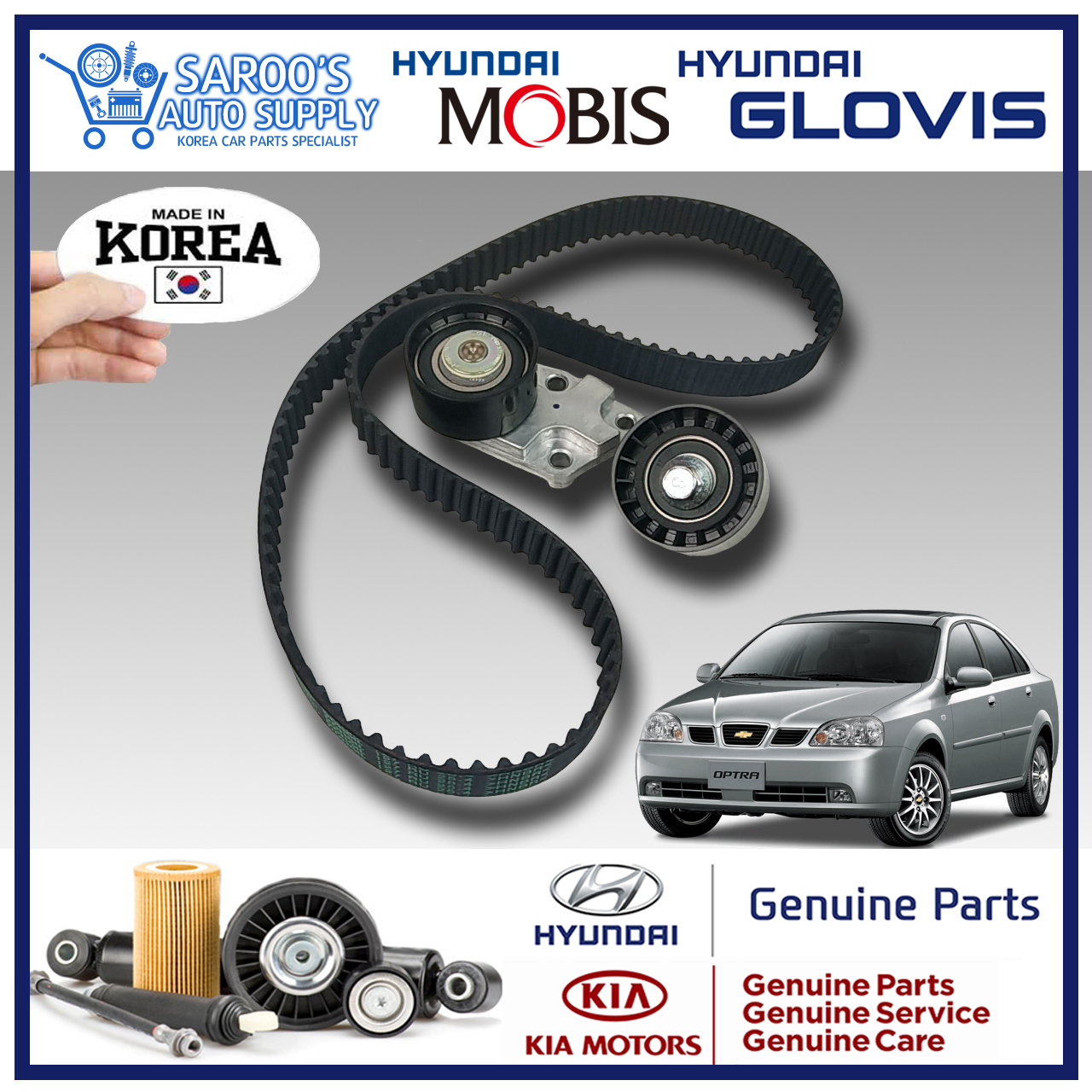 thumbnail image 2 of Timing Belt Kit + Water Pump + Idler/Tensioner For Antara Captiva Cruze Epica 2.0 CDTI Diesel 2 of 6