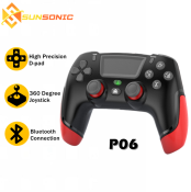 P06 Wireless Gamepad: Six-Axis Gyro, Vibration for PS, Android, PC