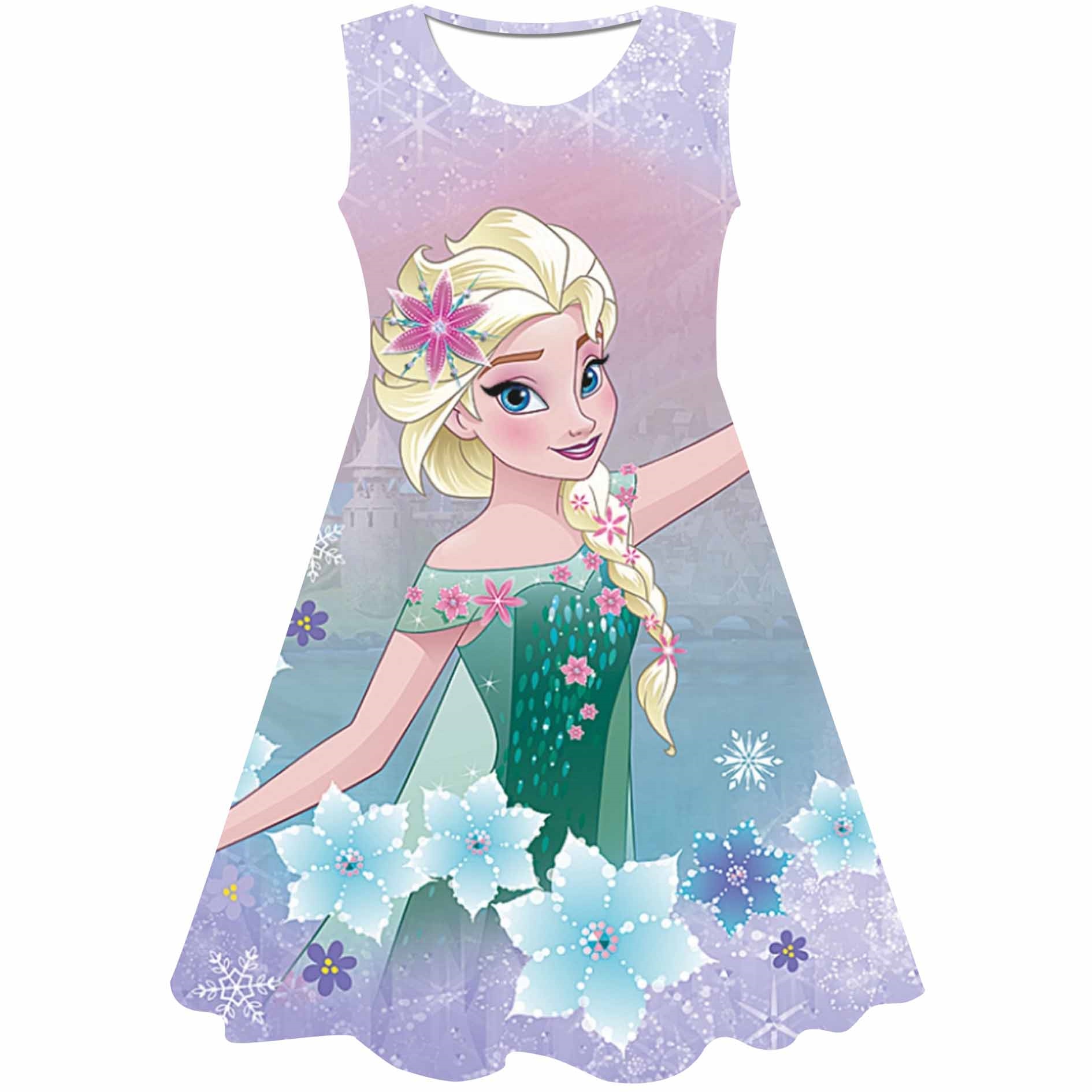 Summer Kids Dresses for Girls Frozen Elsa Short Sleeve Princess Vestidos Birthday Little Children Costume Girl Outfits Lazada PH