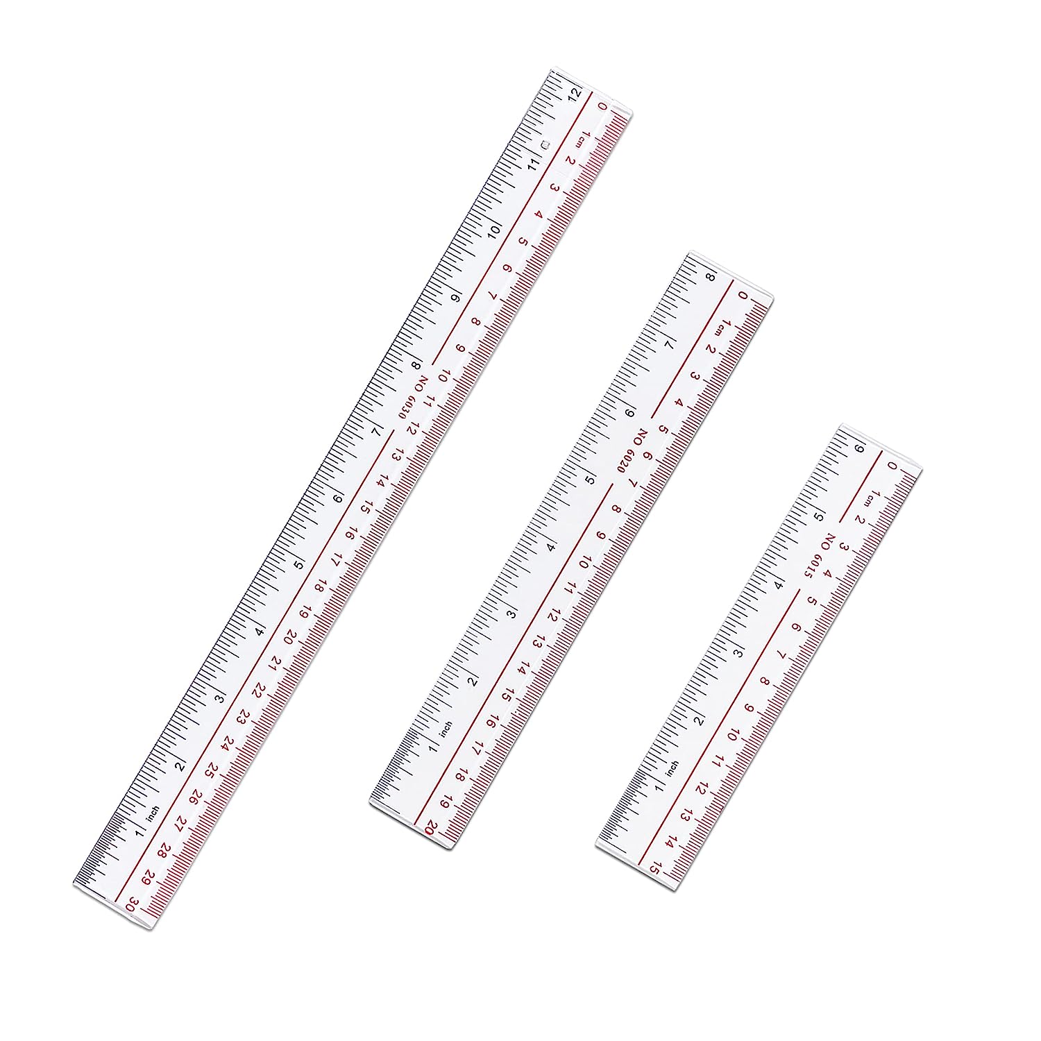 1pc 30cm clear Flexible Ruler Transparent Ruler