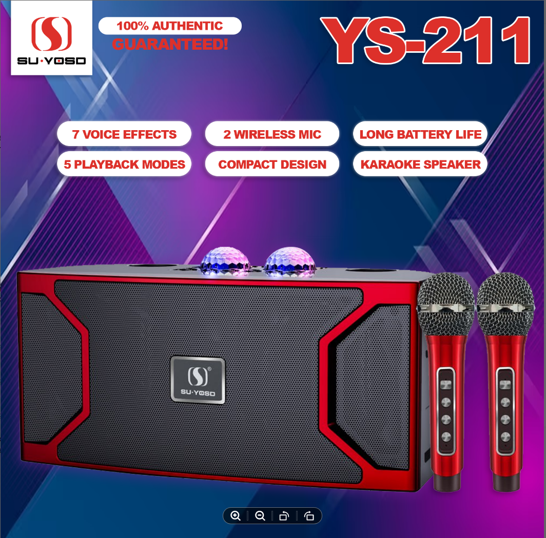 Portable Karaoke Bluetooth Speaker with Colorful LED Lights, YS-211