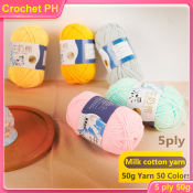 5ply 50g MC Milk Cotton Yarn - Crochet Thread - DIY