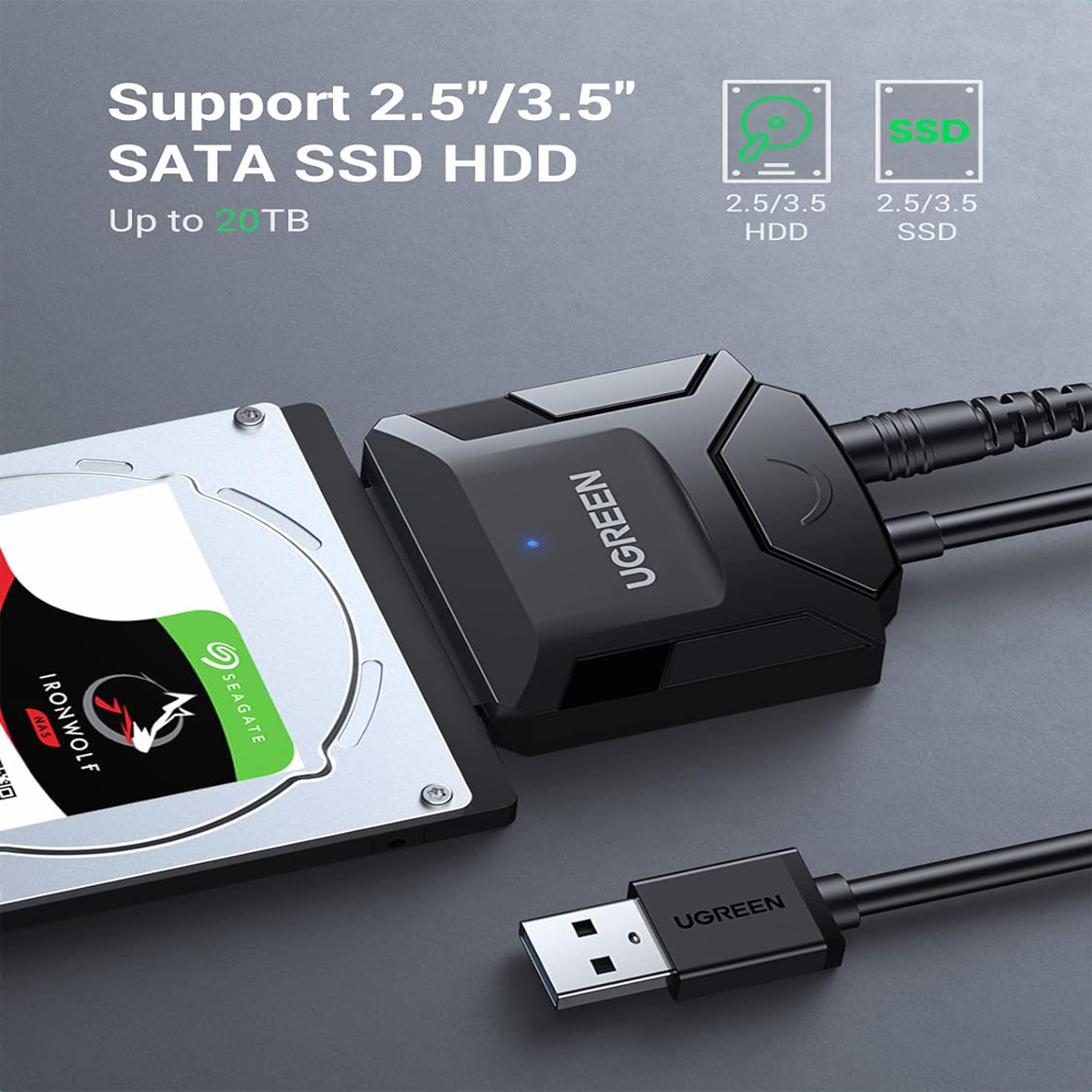 USB 3.0 to SATA Hard Drive Adapter Converter Cable Line For 2.5/3.5 inch  HDD SSD