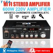 G919 Mini Amplifier: 800W HiFi Bluetooth Stereo Player with Remote