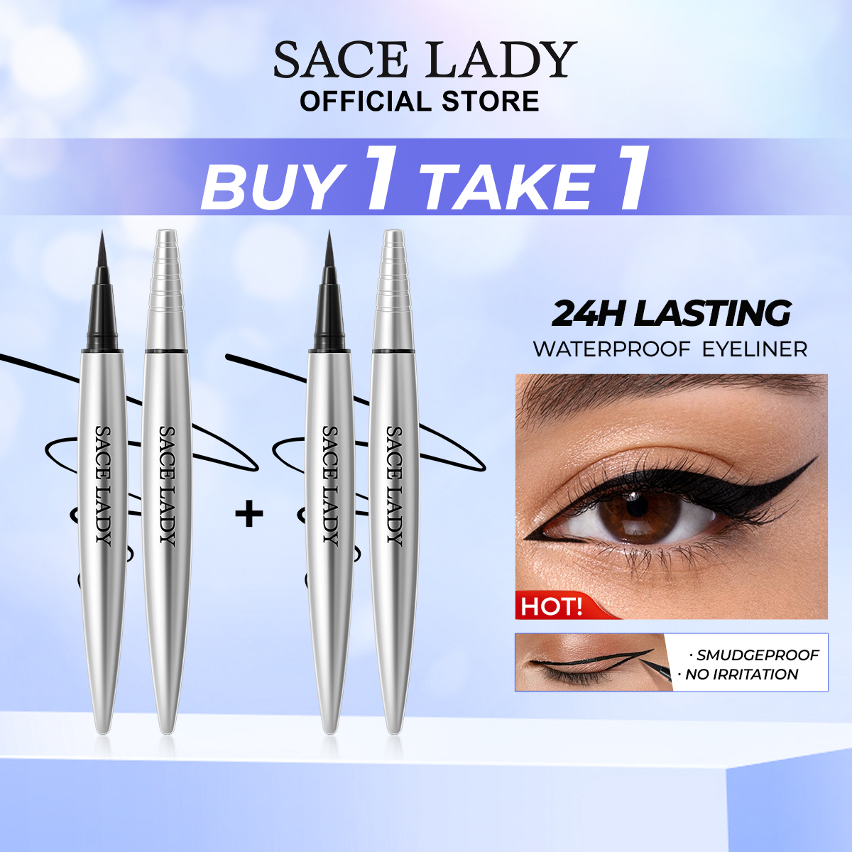 Discount on SACE LADY  shoes - SKU: SACE LADY Eyeliner Waterproof Quickly Dry Smudge-proof Finish Eye Makeup Cosmetic
