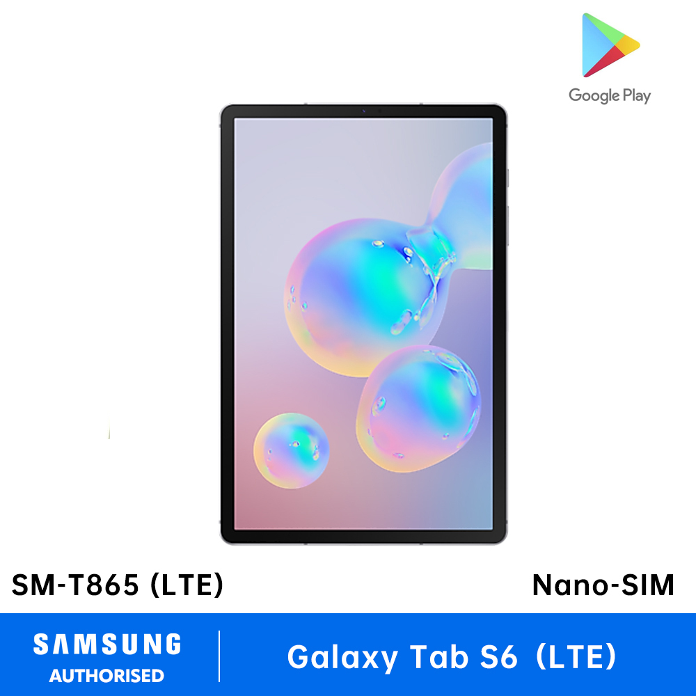Samsung Galaxy Tab S6 LTE 6GB RAM + 128GB / 256GB ROM Nano-SIM 10.5 inches 7040 mAh Snapdragon 855 SM-T865 - Philippines
