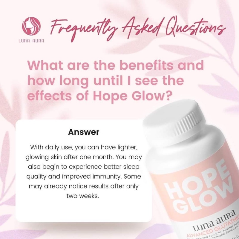 hope glow glutathione review LUNA AURA Hope Glow Crystal Glutathione Juice Drink | Peach Honey Dew Apple  Cinnamon Flavor main image 0