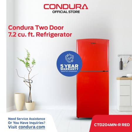 Condura Two Door Red Refrigerator