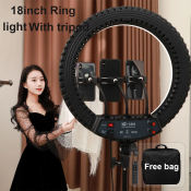 18" Ring Light with Cellphone Holder and Remote Control