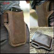 KGEXING Leather Phone Wallet Belt - Sports Loop Holster