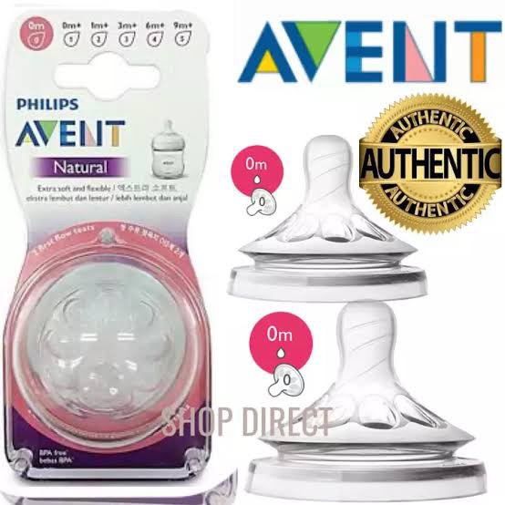 2-pack Good Gift for Mom and Baby Fast Shipping Ship Worldwide Philips Avent Airflex Silicone Nipple Newborn Flow Baby Bottle Teat 0m 