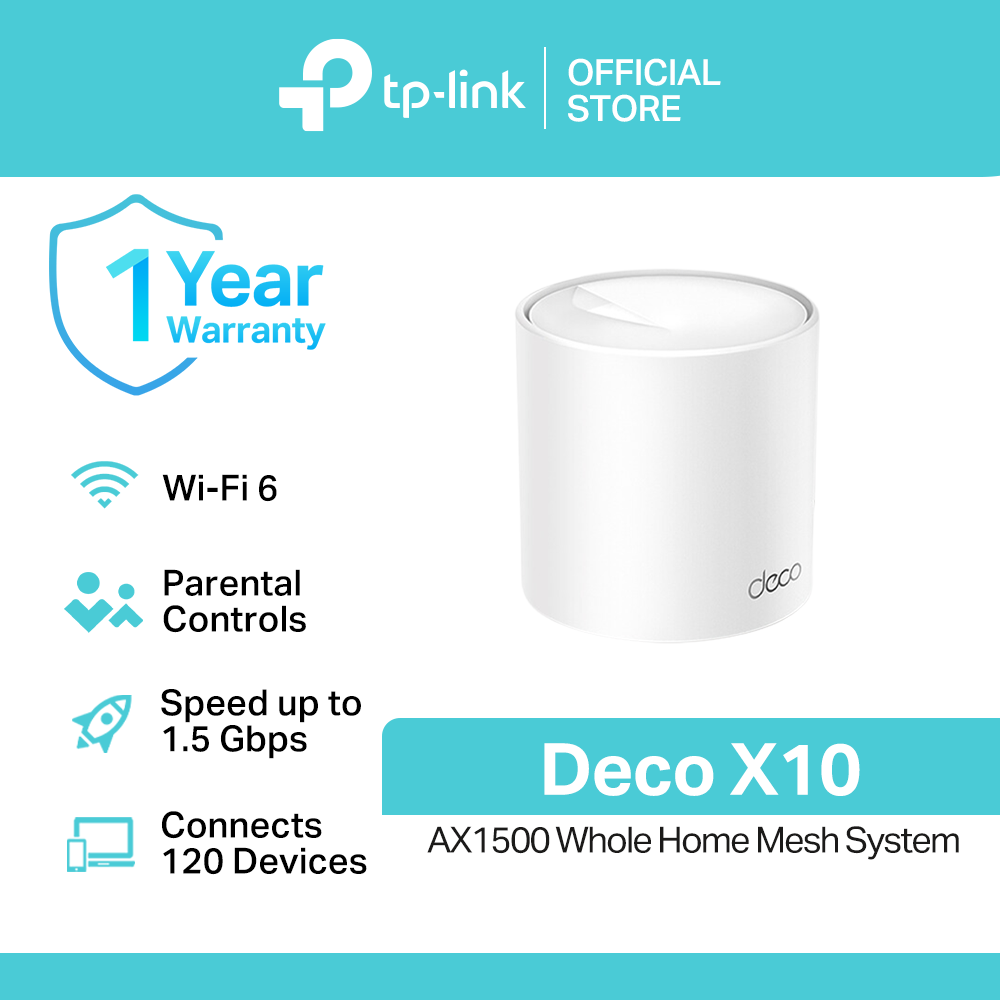 TP-Link Official Store / Deco X10 AX1500 / Up to 1500 Mbps Dual Band WiFi 6 Whole Home Mesh Smart Access Point Fiber Extender Wireless Internet Router - Image 2