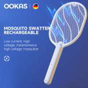 OOKAS Rechargeable Bug Zapper Bat - Home Garden Pest Control