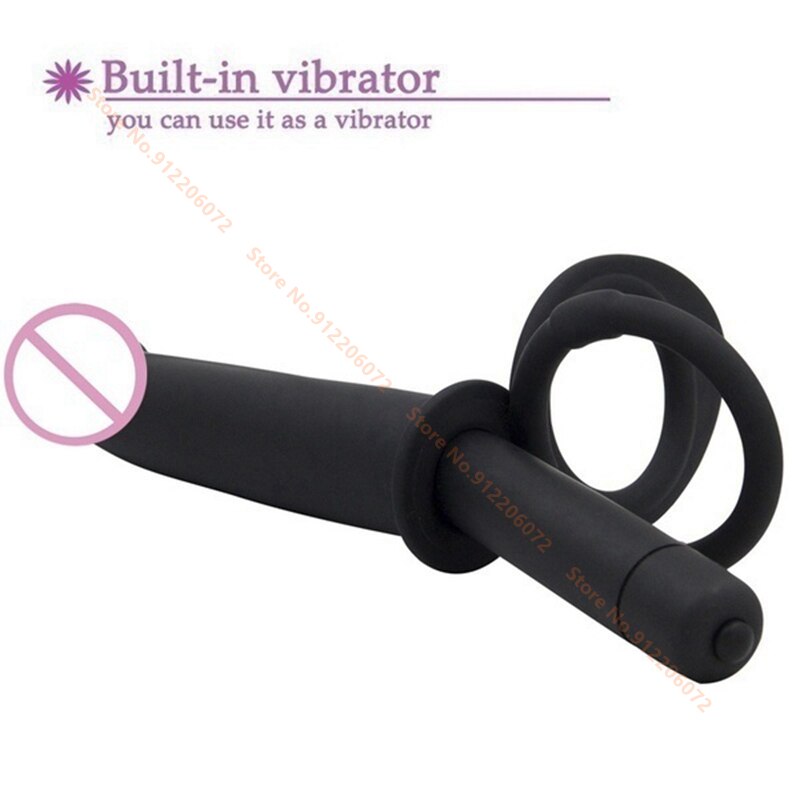 Double Penetration Vibrator Sex Toys Penis Strapon Dildo Vibrator, Strap On  Penis Anal Plug for Man, Adult Sex Toys for Beginner