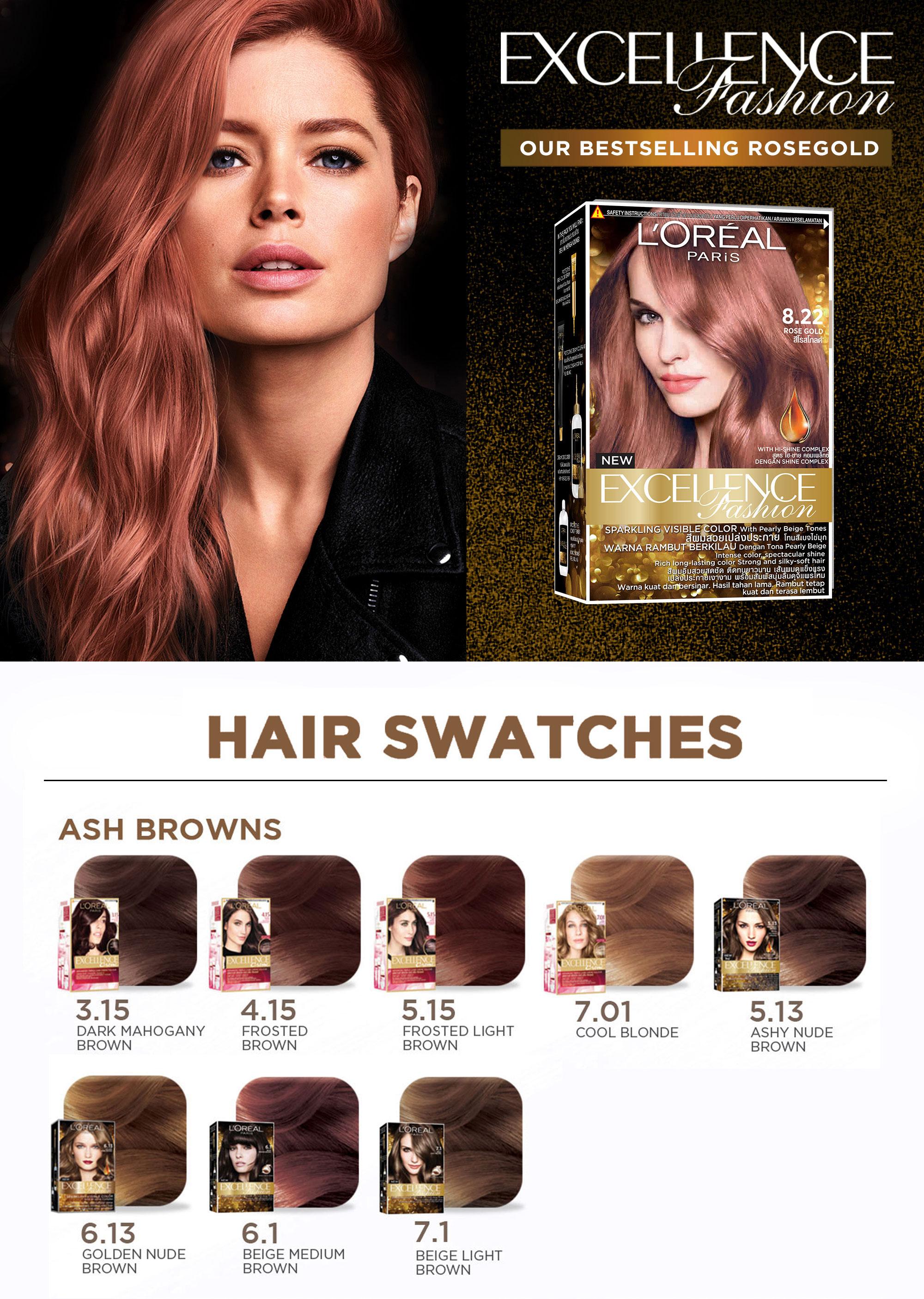 Excellence Fashion Hair Color 6 34 Golden Auburn World S No 1 By L Oreal Paris W Protective Serum Conditioner