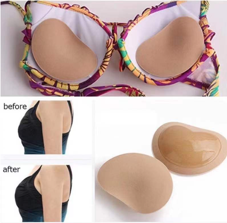 PrettySet】3D Thicken Sponge Bra Pads Sexy Breast Insert Push Up